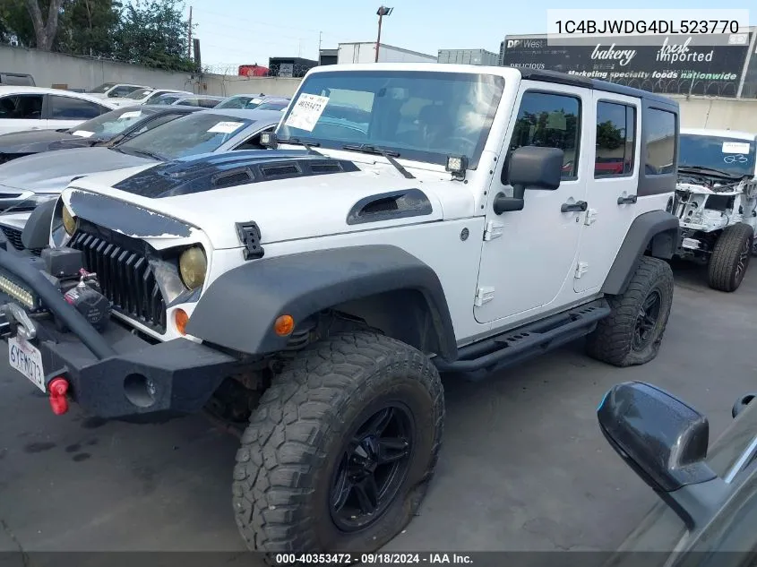 2013 Jeep Wrangler Unlimited Sport VIN: 1C4BJWDG4DL523770 Lot: 40353472