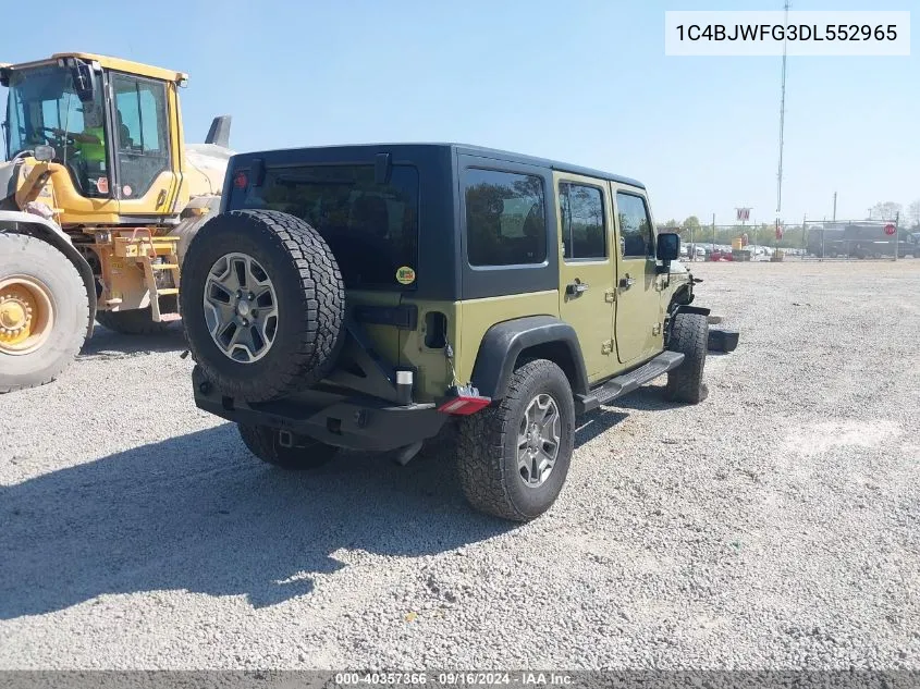 2013 Jeep Wrangler Unlimited Rubicon VIN: 1C4BJWFG3DL552965 Lot: 40357366