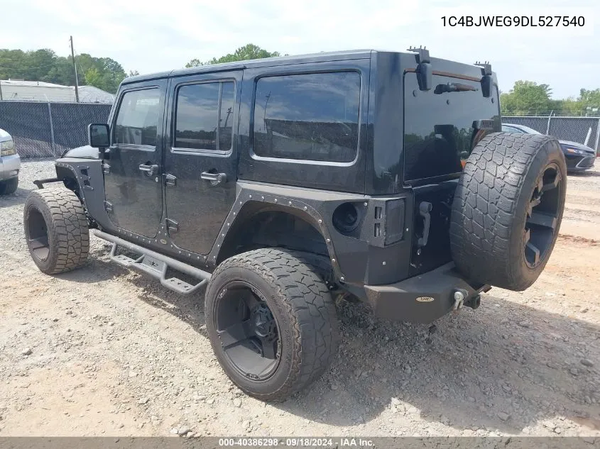 2013 Jeep Wrangler Unlimited Sahara VIN: 1C4BJWEG9DL527540 Lot: 40386298