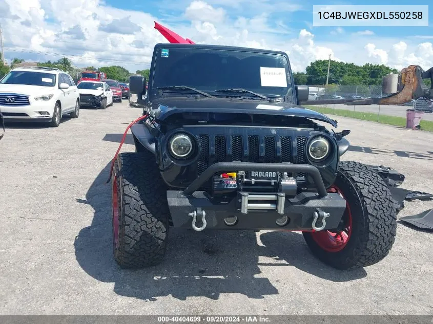 2013 Jeep Wrangler Unlimited Sahara VIN: 1C4BJWEGXDL550258 Lot: 40404699