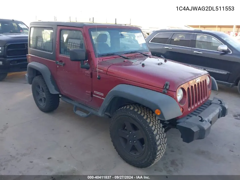 1C4AJWAG2DL511553 2013 Jeep Wrangler Sport