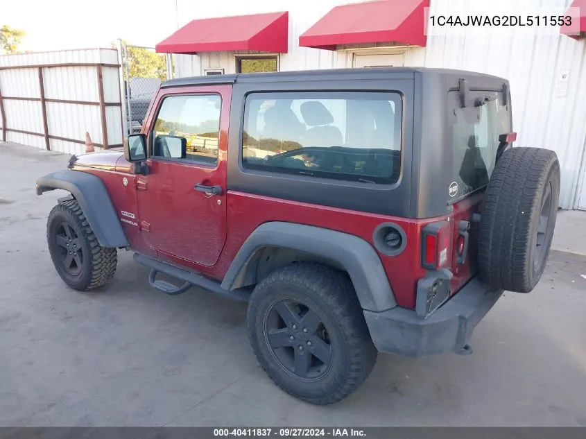 1C4AJWAG2DL511553 2013 Jeep Wrangler Sport