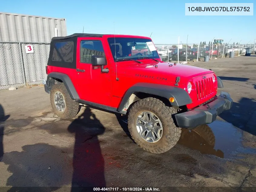 2013 Jeep Wrangler Rubicon VIN: 1C4BJWCG7DL575752 Lot: 40417117