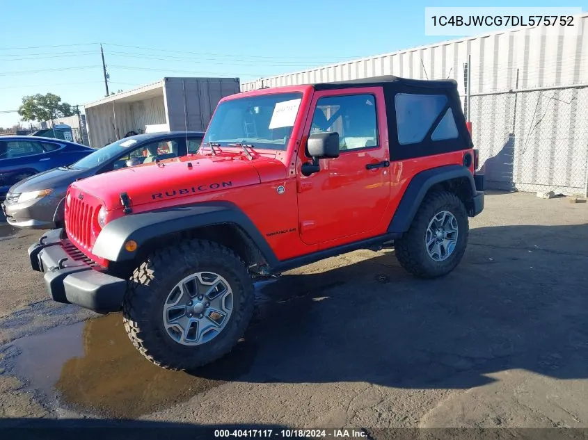 2013 Jeep Wrangler Rubicon VIN: 1C4BJWCG7DL575752 Lot: 40417117