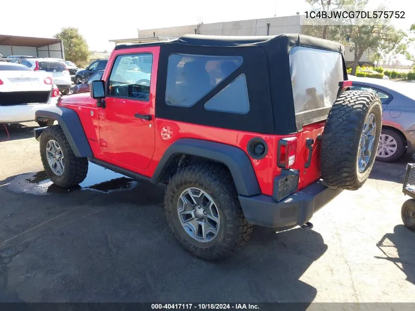 2013 Jeep Wrangler Rubicon VIN: 1C4BJWCG7DL575752 Lot: 40417117