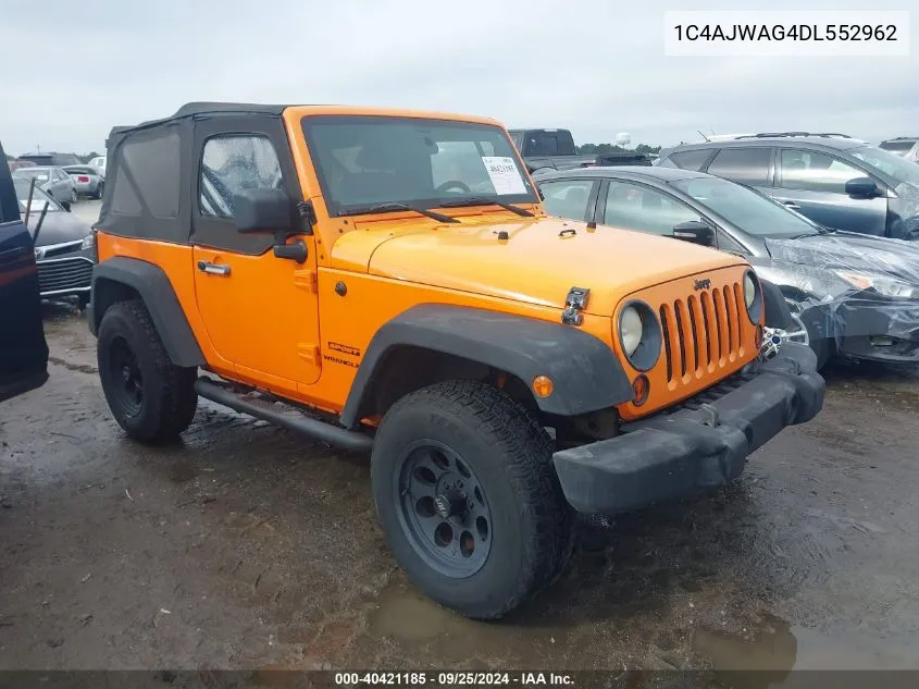 2013 Jeep Wrangler Sport VIN: 1C4AJWAG4DL552962 Lot: 40421185