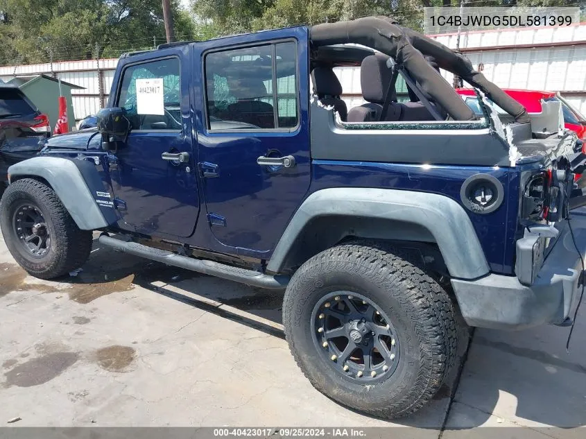 1C4BJWDG5DL581399 2013 Jeep Wrangler Unlimited Sport