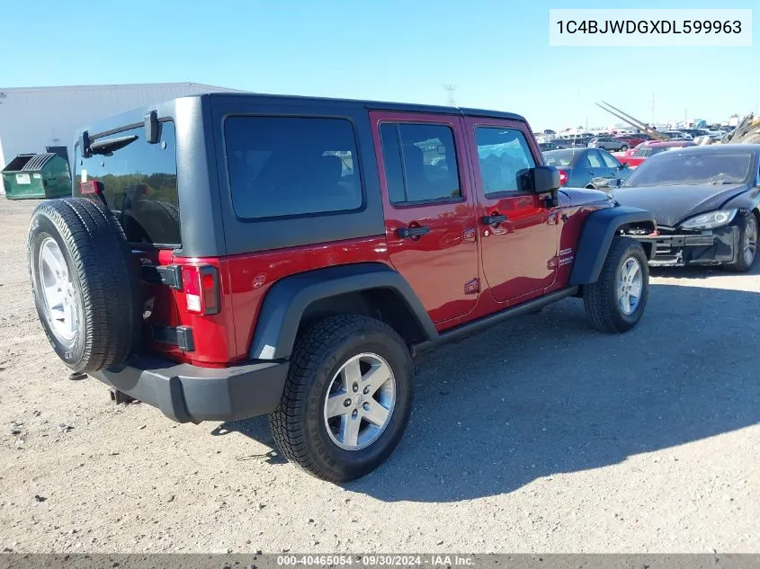 2013 Jeep Wrangler Unlimited Sport VIN: 1C4BJWDGXDL599963 Lot: 40465054