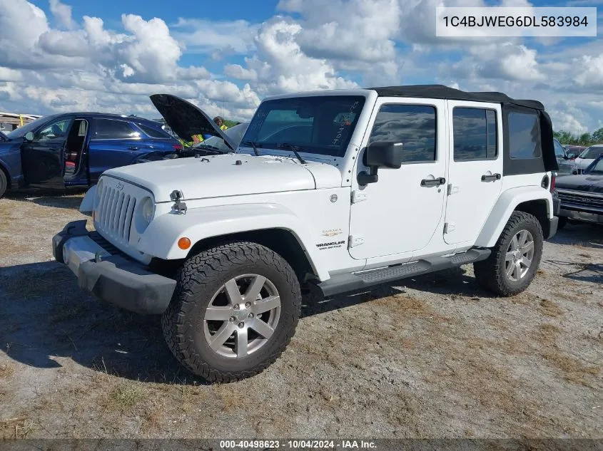 2013 Jeep Wrangler Unlimited Sahara VIN: 1C4BJWEG6DL583984 Lot: 40498623