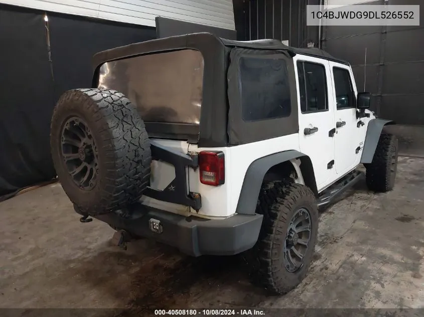 2013 Jeep Wrangler Unlimited Sport VIN: 1C4BJWDG9DL526552 Lot: 40508180