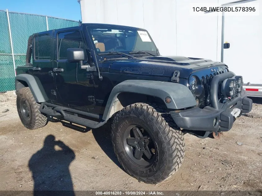 2013 Jeep Wrangler Unlimited Moab VIN: 1C4BJWEG8DL578396 Lot: 40516203