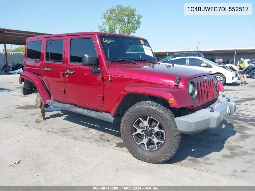 2013 Jeep Wrangler Unlimited Sahara VIN: 1C4BJWEG7DL552517 Lot: 40516988