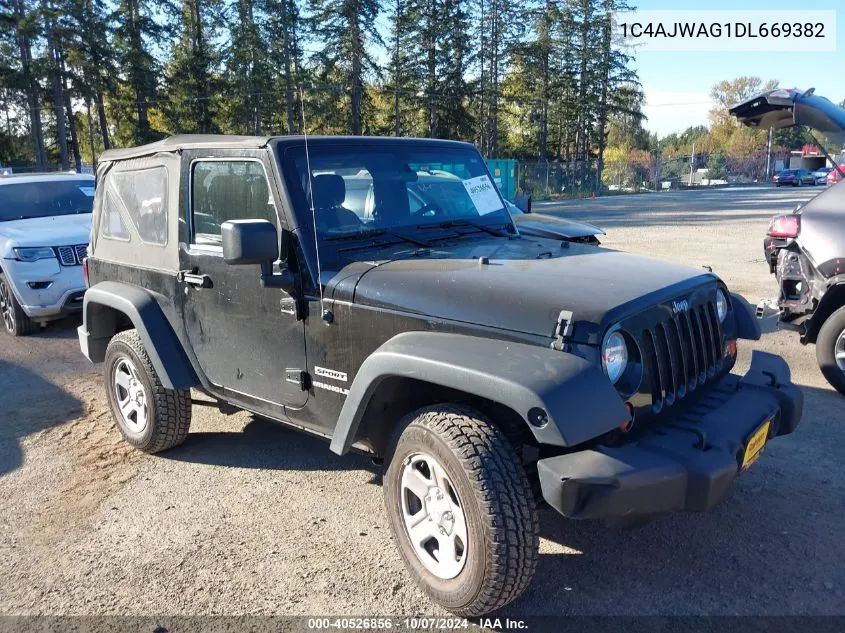 2013 Jeep Wrangler Sport VIN: 1C4AJWAG1DL669382 Lot: 40526856