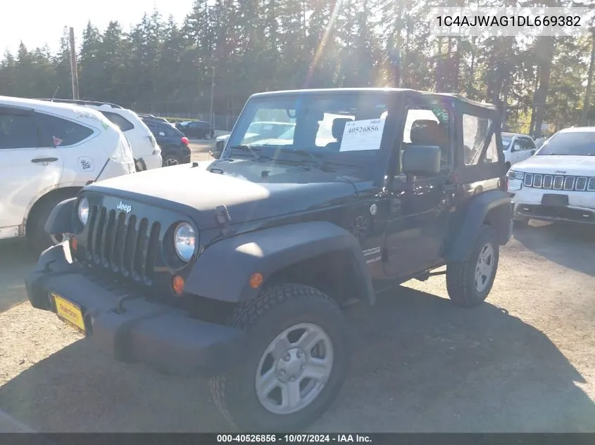 2013 Jeep Wrangler Sport VIN: 1C4AJWAG1DL669382 Lot: 40526856