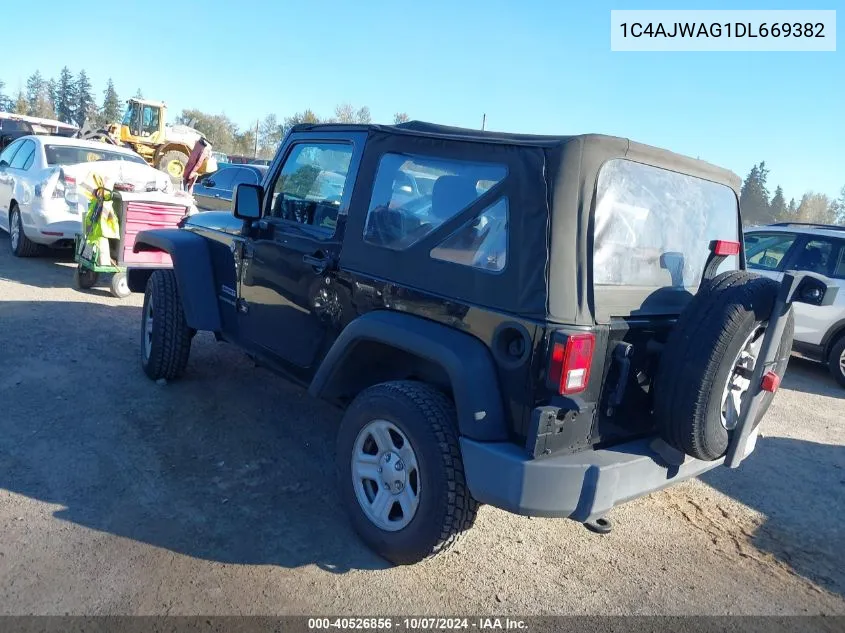 2013 Jeep Wrangler Sport VIN: 1C4AJWAG1DL669382 Lot: 40526856