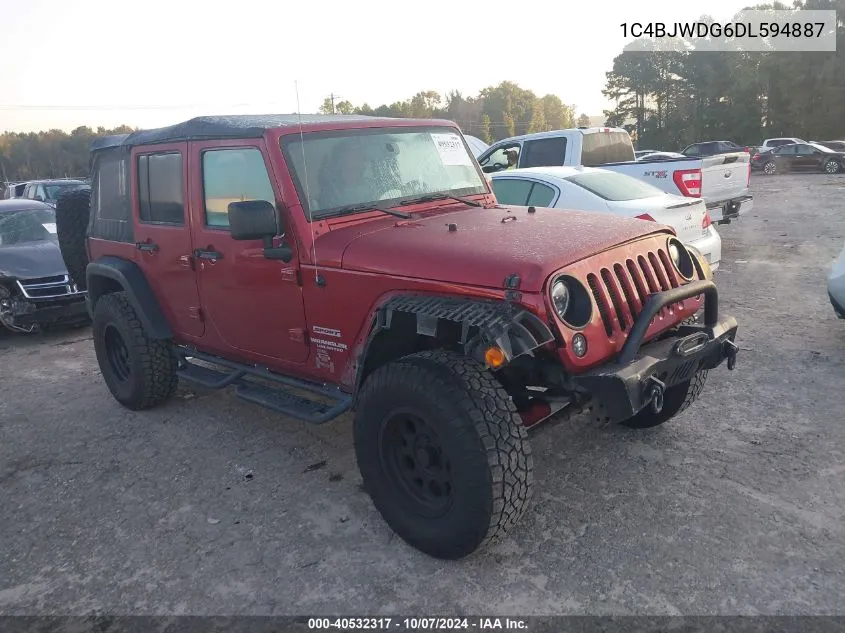 2013 Jeep Wrangler Unlimited Sport VIN: 1C4BJWDG6DL594887 Lot: 40532317