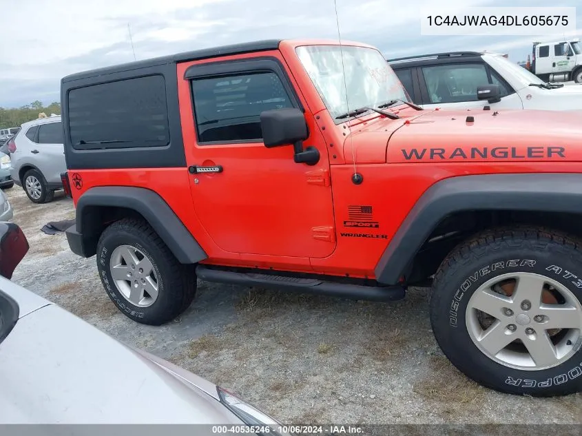 2013 Jeep Wrangler Sport VIN: 1C4AJWAG4DL605675 Lot: 40535246