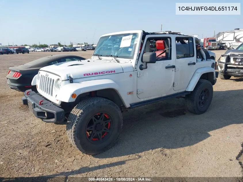 2013 Jeep Wrangler Unlimited Rubicon VIN: 1C4HJWFG4DL651174 Lot: 40543428