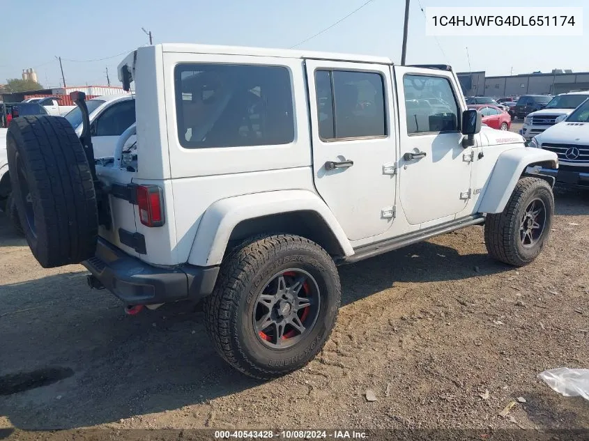 2013 Jeep Wrangler Unlimited Rubicon VIN: 1C4HJWFG4DL651174 Lot: 40543428