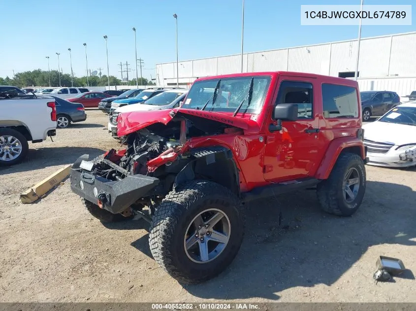 2013 Jeep Wrangler Rubicon VIN: 1C4BJWCGXDL674789 Lot: 40552552