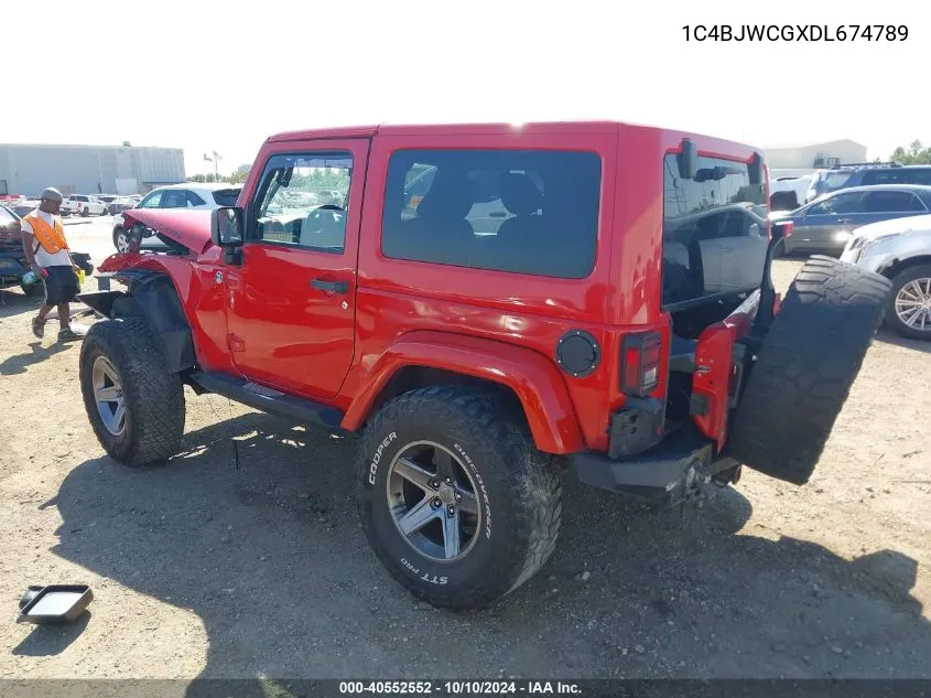 2013 Jeep Wrangler Rubicon VIN: 1C4BJWCGXDL674789 Lot: 40552552