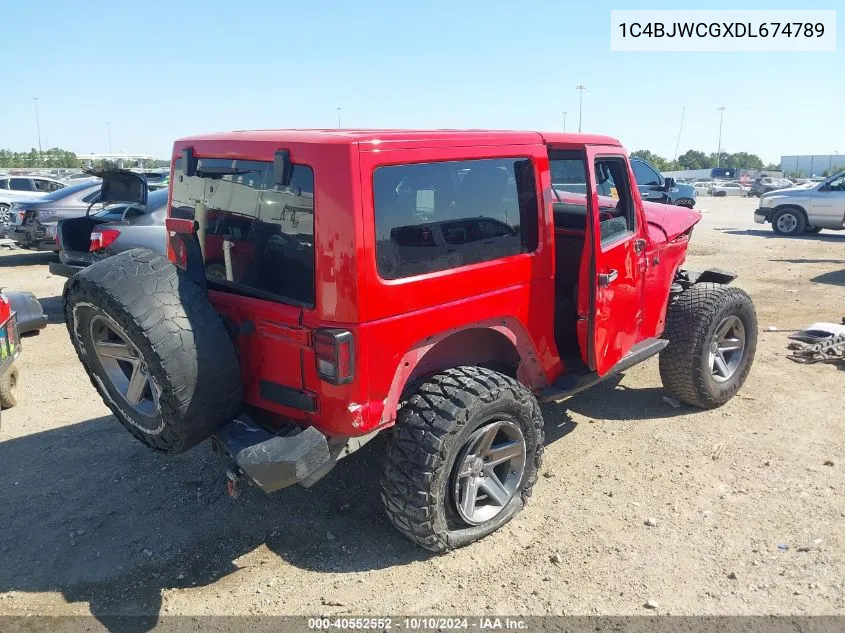 2013 Jeep Wrangler Rubicon VIN: 1C4BJWCGXDL674789 Lot: 40552552