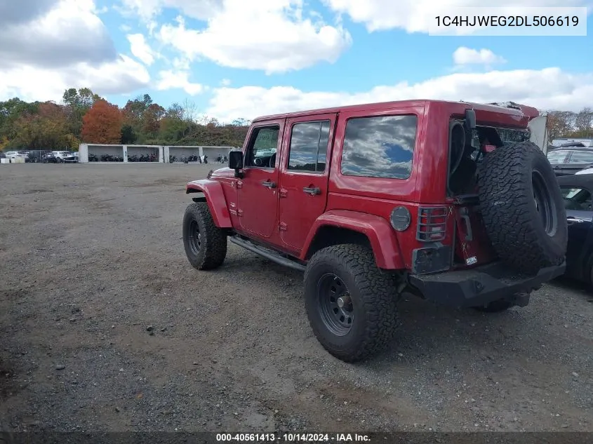 2013 Jeep Wrangler Unlimited Sahara VIN: 1C4HJWEG2DL506619 Lot: 40561413