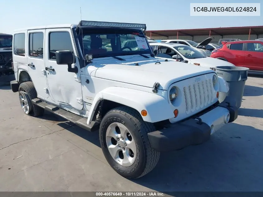 2013 Jeep Wrangler Unlimited Sahara VIN: 1C4BJWEG4DL624824 Lot: 40576649