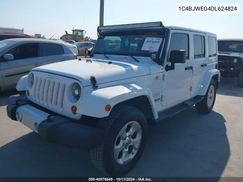 2013 Jeep Wrangler Unlimited Sahara VIN: 1C4BJWEG4DL624824 Lot: 40576649