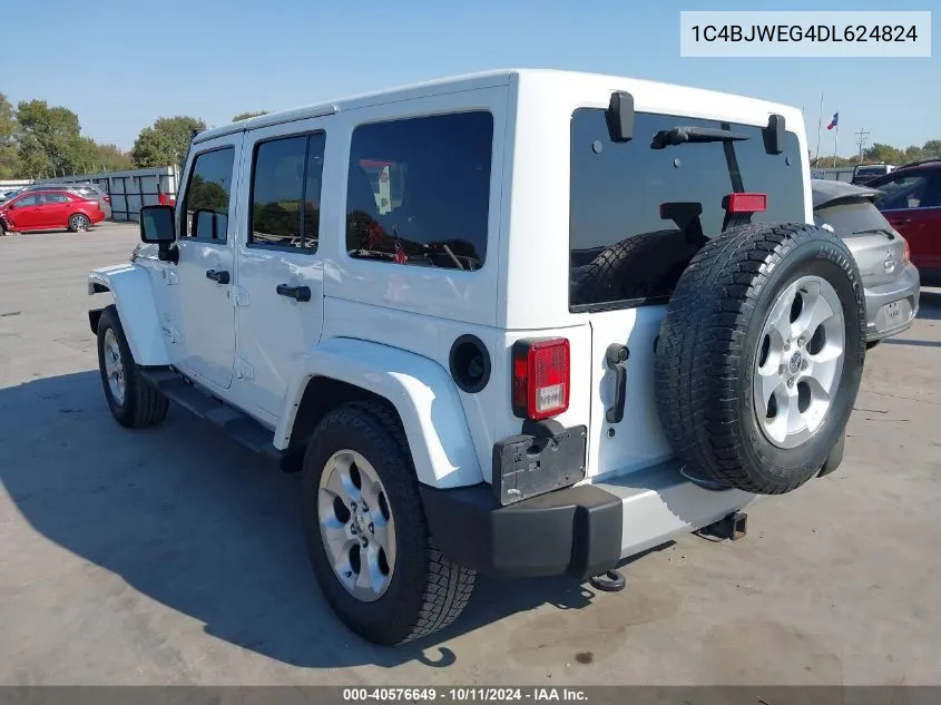 2013 Jeep Wrangler Unlimited Sahara VIN: 1C4BJWEG4DL624824 Lot: 40576649