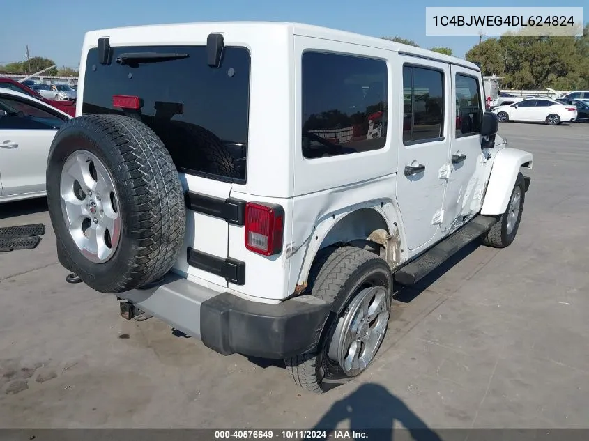 2013 Jeep Wrangler Unlimited Sahara VIN: 1C4BJWEG4DL624824 Lot: 40576649