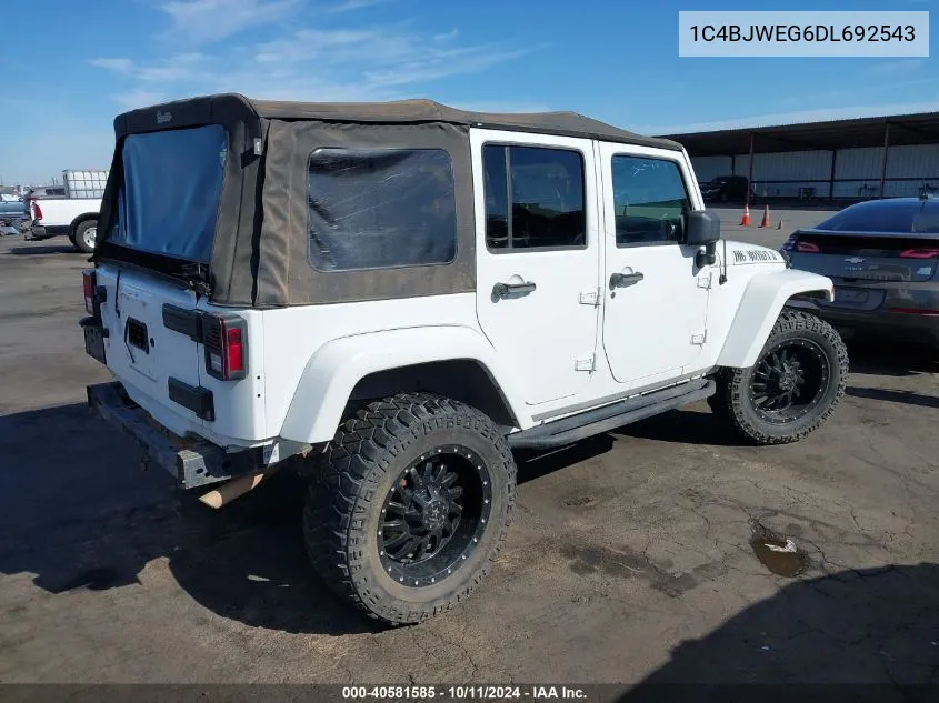 2013 Jeep Wrangler Unlimited Sahara VIN: 1C4BJWEG6DL692543 Lot: 40581585