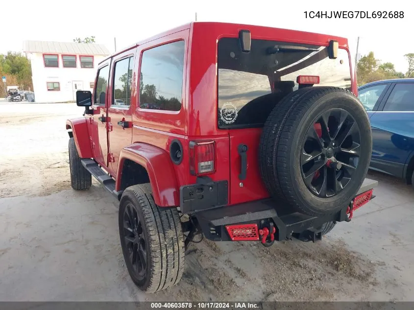 2013 Jeep Wrangler Unlimited Sahara VIN: 1C4HJWEG7DL692688 Lot: 40603578