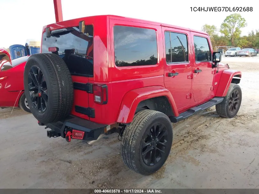 2013 Jeep Wrangler Unlimited Sahara VIN: 1C4HJWEG7DL692688 Lot: 40603578