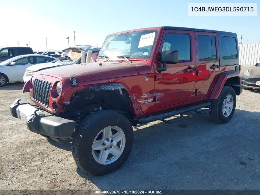 2013 Jeep Wrangler Unlimited Sahara VIN: 1C4BJWEG3DL590715 Lot: 40623670