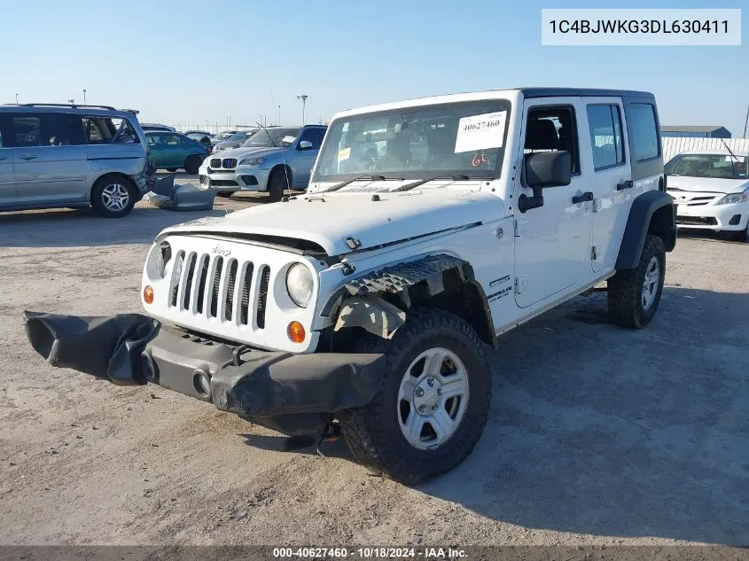 2013 Jeep Wrangler Unlimited Sport Rhd VIN: 1C4BJWKG3DL630411 Lot: 40627460