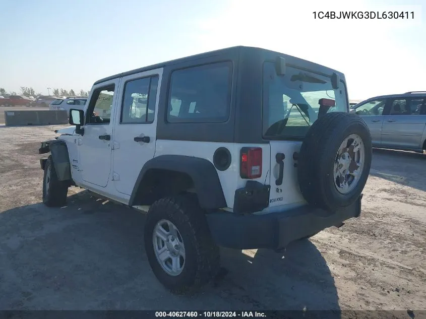 2013 Jeep Wrangler Unlimited Sport Rhd VIN: 1C4BJWKG3DL630411 Lot: 40627460