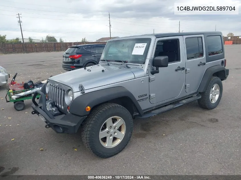 2013 Jeep Wrangler Unlimited Sport VIN: 1C4BJWDG2DL589704 Lot: 40636249