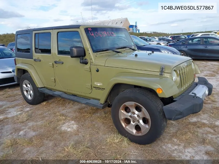 2013 Jeep Wrangler Unlimited Sahara VIN: 1C4BJWEG5DL577867 Lot: 40639825