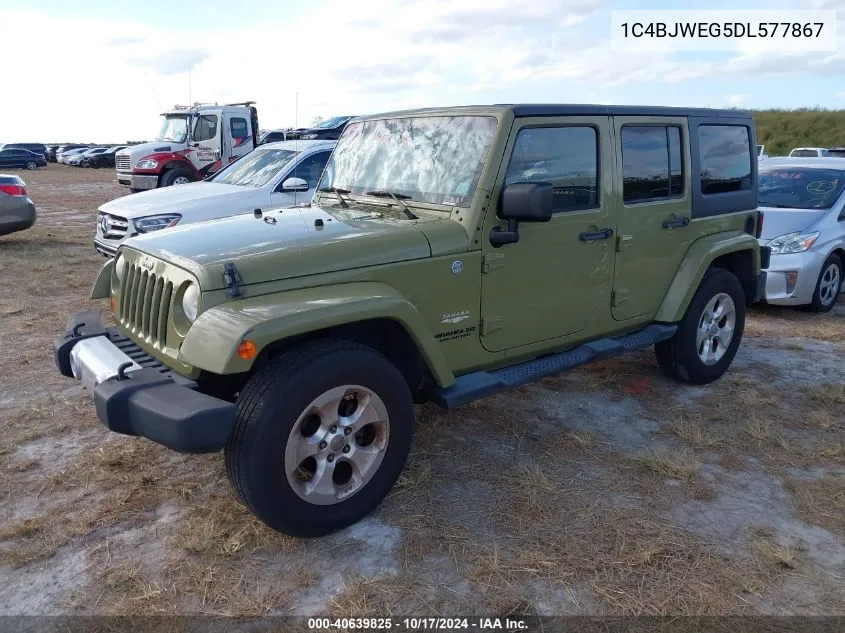 2013 Jeep Wrangler Unlimited Sahara VIN: 1C4BJWEG5DL577867 Lot: 40639825