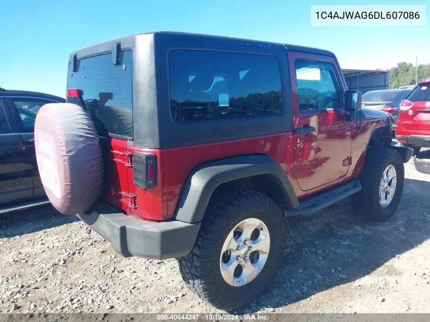 2013 Jeep Wrangler Sport VIN: 1C4AJWAG6DL607086 Lot: 40644247