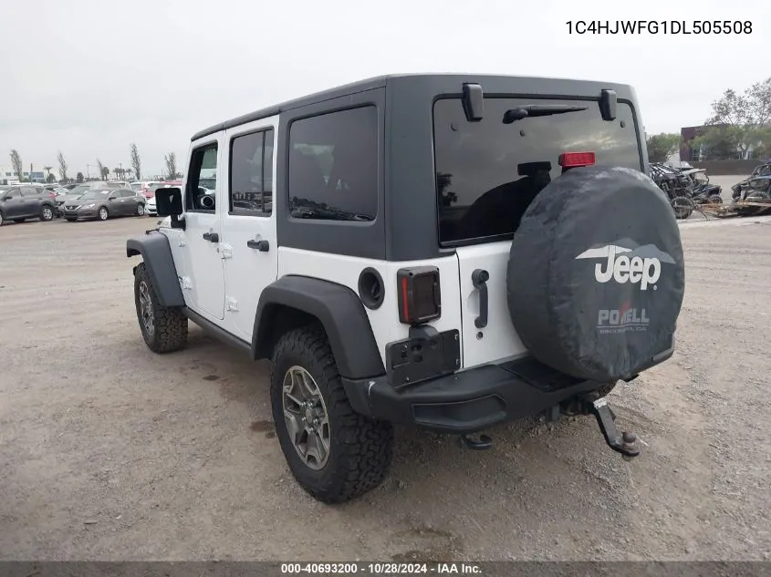 2013 Jeep Wrangler Unlimited Rubicon VIN: 1C4HJWFG1DL505508 Lot: 40693200