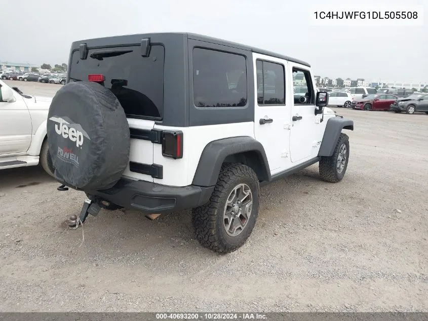 2013 Jeep Wrangler Unlimited Rubicon VIN: 1C4HJWFG1DL505508 Lot: 40693200