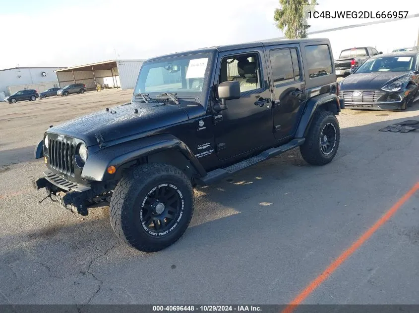 2013 Jeep Wrangler Unlimited Sahara VIN: 1C4BJWEG2DL666957 Lot: 40696448