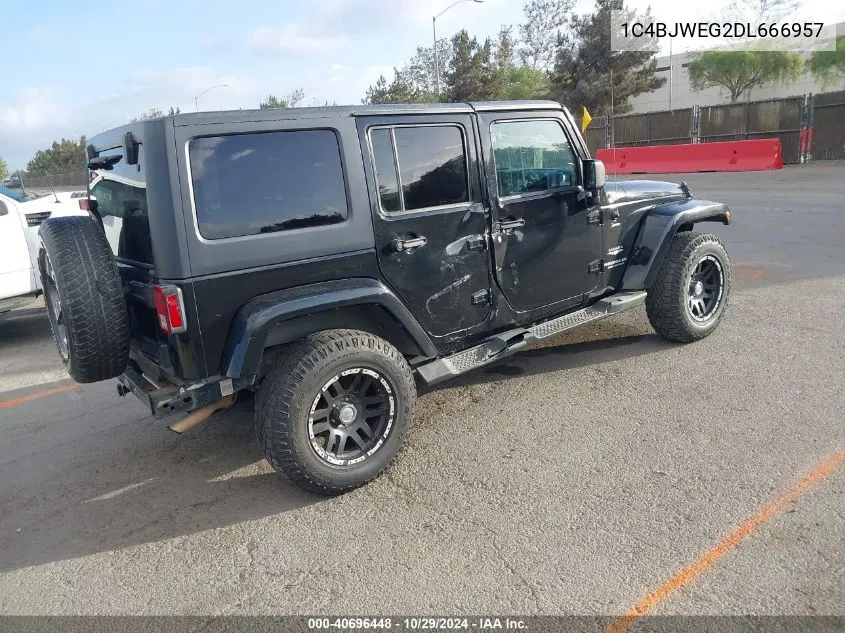 2013 Jeep Wrangler Unlimited Sahara VIN: 1C4BJWEG2DL666957 Lot: 40696448