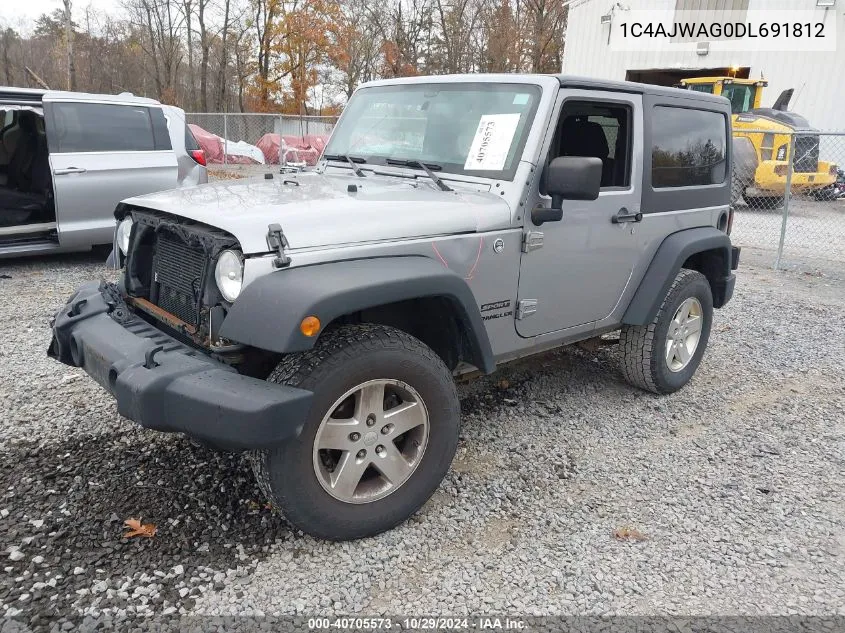 2013 Jeep Wrangler Sport VIN: 1C4AJWAG0DL691812 Lot: 40705573