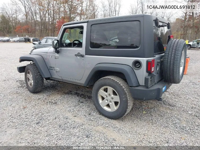 2013 Jeep Wrangler Sport VIN: 1C4AJWAG0DL691812 Lot: 40705573