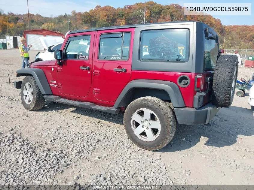 2013 Jeep Wrangler Unlimited Sport VIN: 1C4BJWDG0DL559875 Lot: 40717124