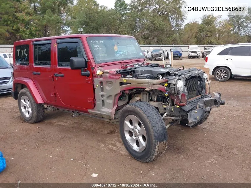 2013 Jeep Wrangler Unlimited Sahara VIN: 1C4BJWEG2DL568687 Lot: 40718732