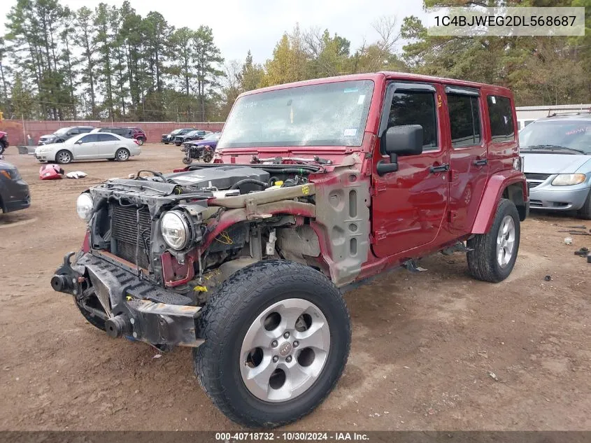 2013 Jeep Wrangler Unlimited Sahara VIN: 1C4BJWEG2DL568687 Lot: 40718732